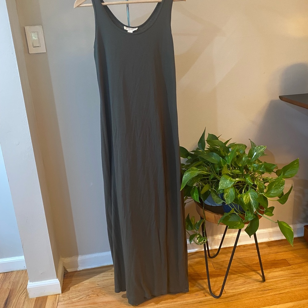 Olive Green Maxi Tank Dress